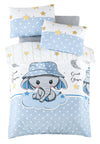 Asir Biancheria da letto per bambini cotone, 4 pezzi Elephant Multicolore, 100 x 150 cm
