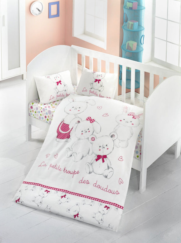 Asir Biancheria da letto per bambini cotone, 4 pezzi Family Multicolore, 100 x 150 cm