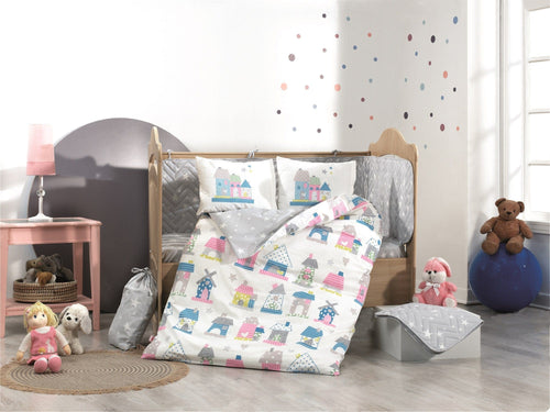 Asir Biancheria da letto per bambini cotone, 4 pezzi Felix Multicolore, 100 x 150 cm