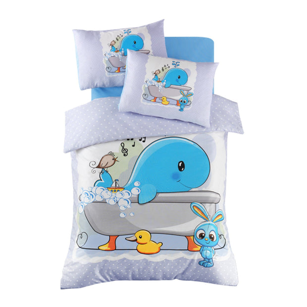 Biancheria da letto per bambini cotone, 4 pezzi Friends Multicolore, 100 x 150 cm (1)