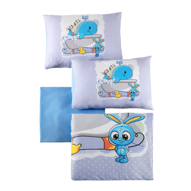 Biancheria da letto per bambini cotone, 4 pezzi Friends Multicolore, 100 x 150 cm (2)