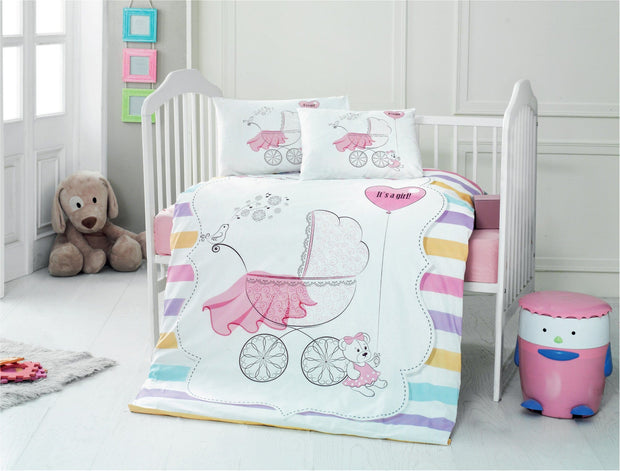 Biancheria da letto per bambini cotone, 4 pezzi Girl Multicolore, 100 x 150 cm