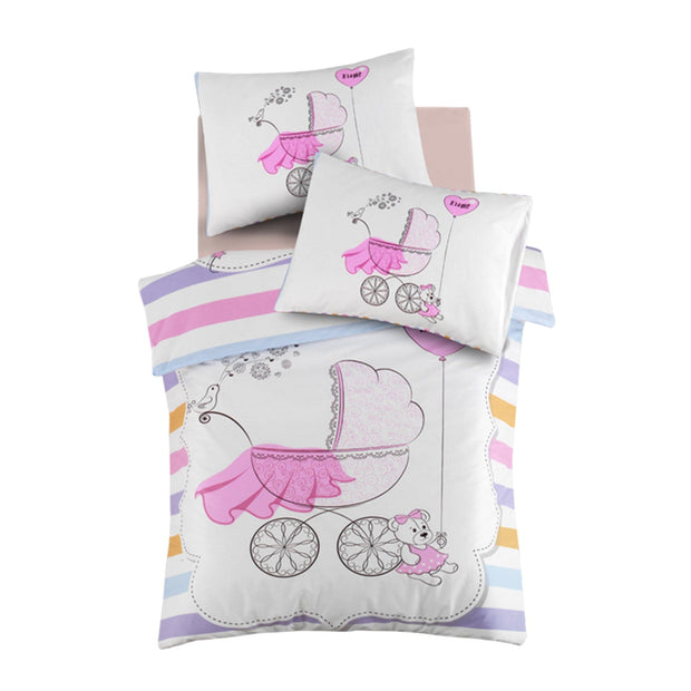 Biancheria da letto per bambini cotone, 4 pezzi Girl Multicolore, 100 x 150 cm (1)