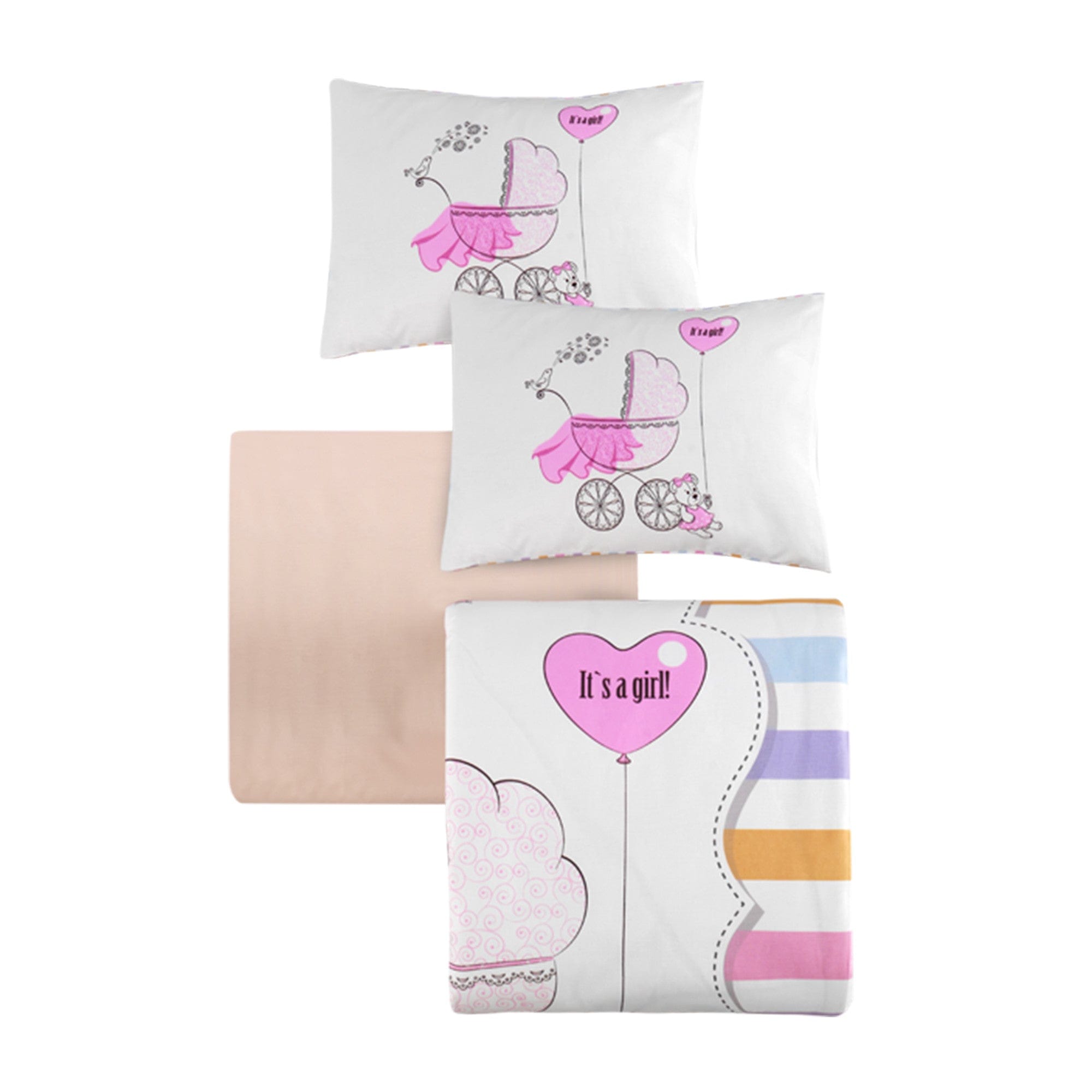 Asir Biancheria da letto per bambini cotone, 4 pezzi Girl Multicolore, 100 x 150 cm