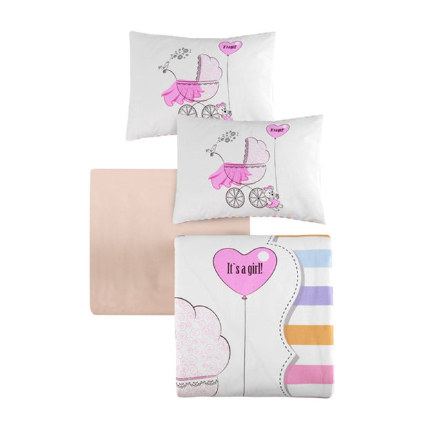 Asir Biancheria da letto per bambini cotone, 4 pezzi Girl Multicolore, 100 x 150 cm