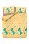 Asir Biancheria da letto per bambini cotone, 4 pezzi Little Dino Multicolore, 200 x 220 cm