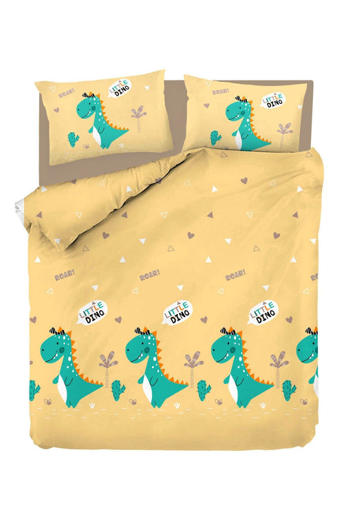 Asir Biancheria da letto per bambini cotone, 4 pezzi Little Dino Multicolore, 200 x 220 cm
