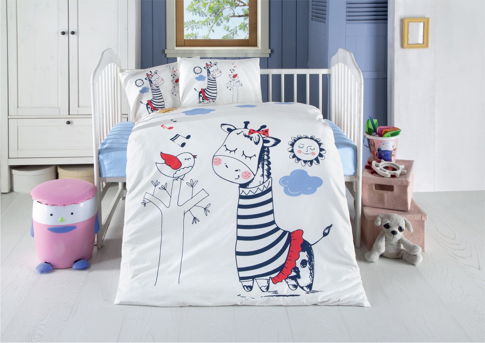 Biancheria da letto per bambini cotone, 4 pezzi Melodi Multicolore, 100 x 150 cm