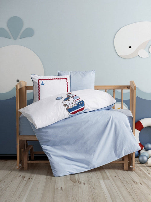Biancheria da letto per bambini cotone, 4 pezzi Miniyo Multicolore, 100 x 150 cm