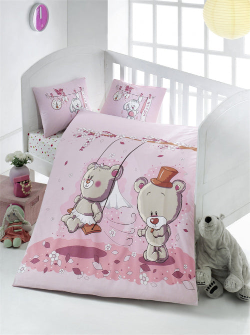 Biancheria da letto per bambini cotone, 4 pezzi Pink Dream Multicolore, 100 x 150 cm