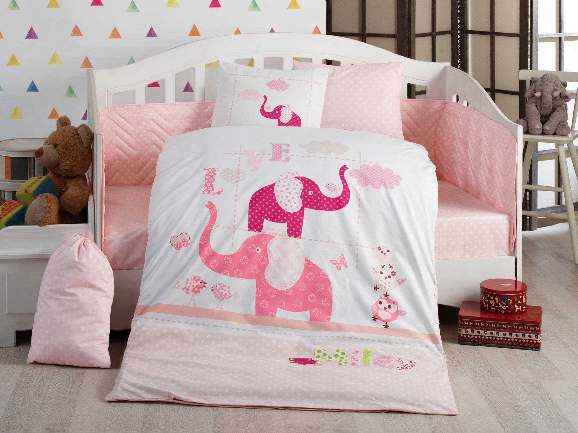 Asir Biancheria da letto per bambini cotone, 4 pezzi Preety Multicolore, 100 x 150 cm