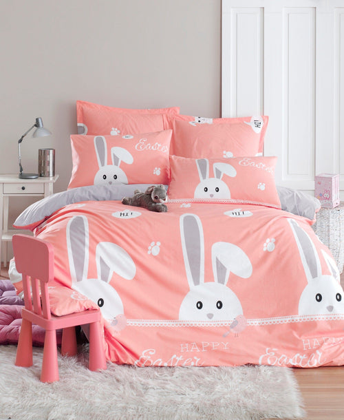 Asir Biancheria da letto per bambini cotone, 4 pezzi Rabitto Multicolore, 200 x 220 cm