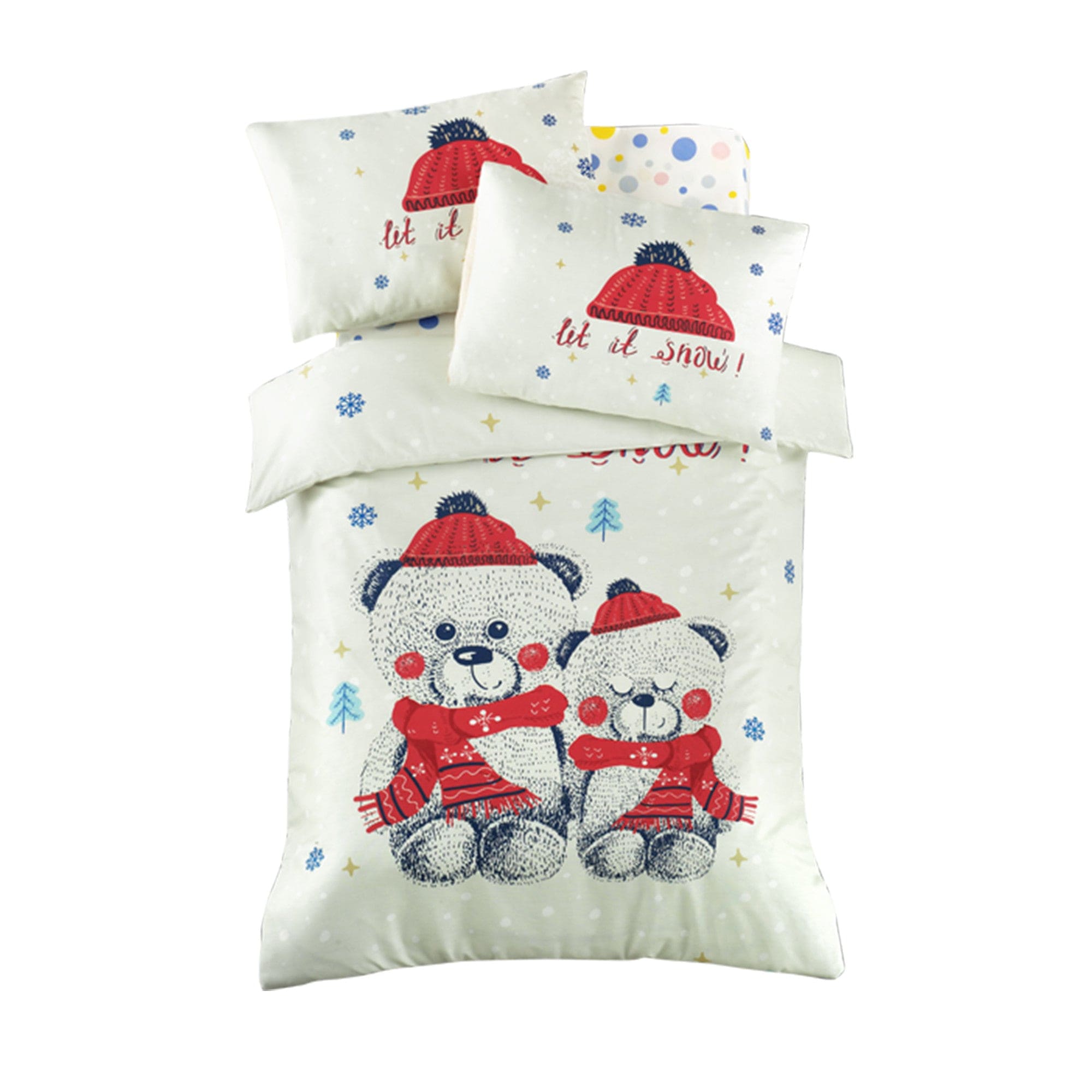Biancheria da letto per bambini cotone, 4 pezzi Snow Multicolore, 100 x 150 cm (1)