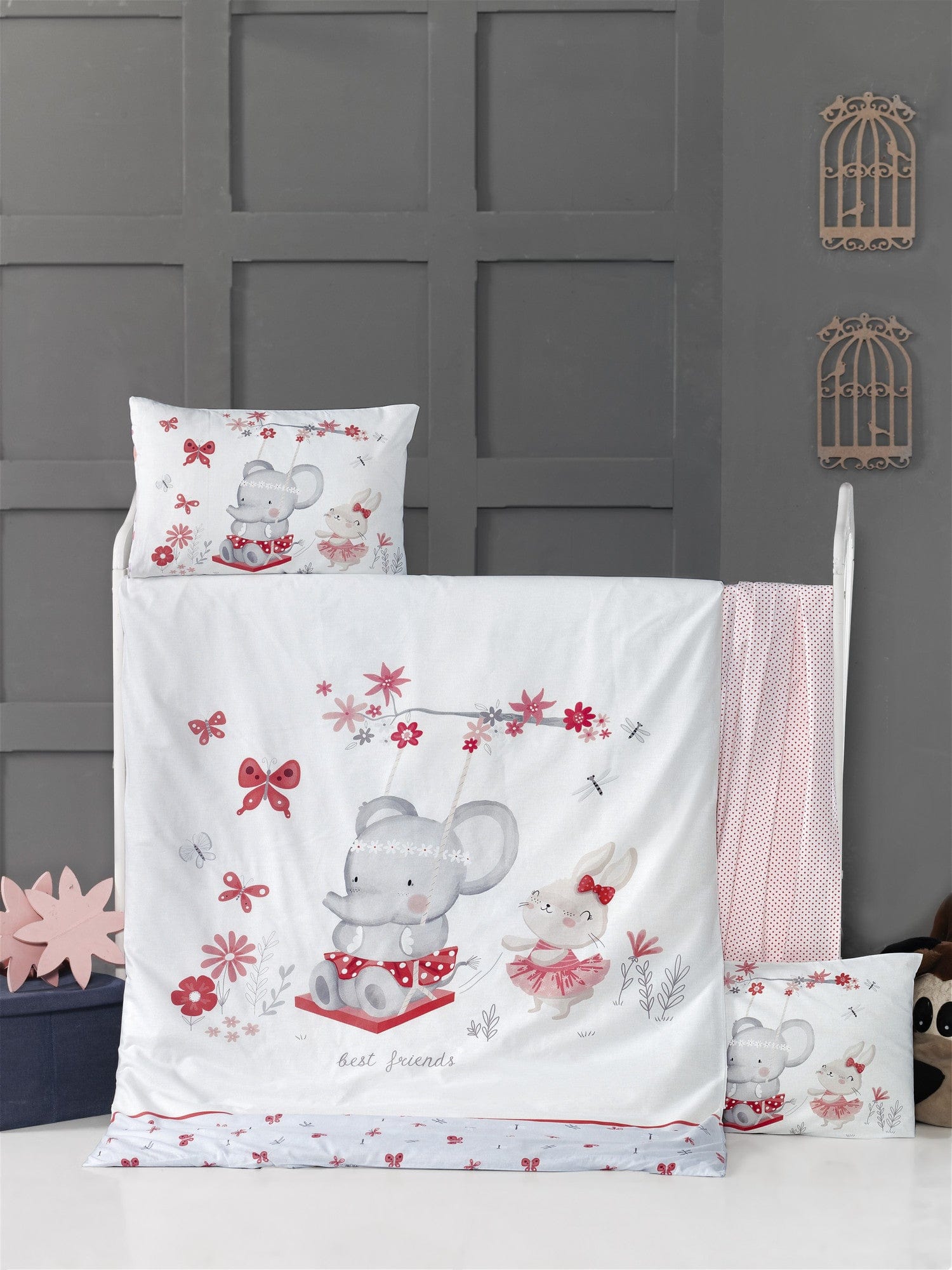 Asir Biancheria da letto per bambini cotone, 4 pezzi Swing Multicolore, 100 x 150 cm