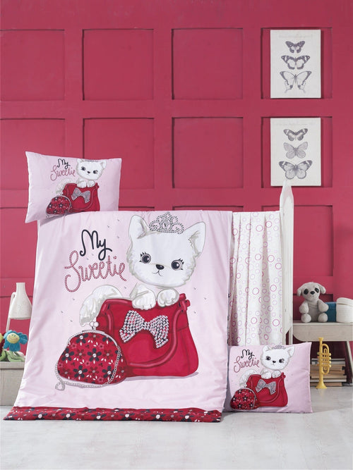 Asir Biancheria da letto per bambini cotone, 4 pezzi Tiny Cat Multicolore, 100 x 150 cm