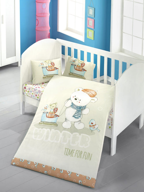 Biancheria da letto per bambini cotone, 4 pezzi Winter Tale Multicolore, 100 x 150 cm