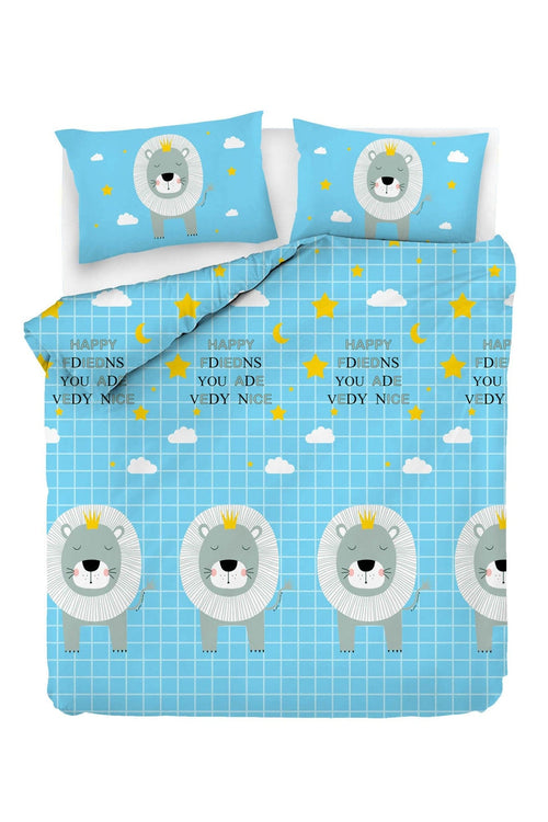 Biancheria da letto per bambini di cotone, 4 pezzi Aslan Kral Multicolore, 200 x 220 cm (1)