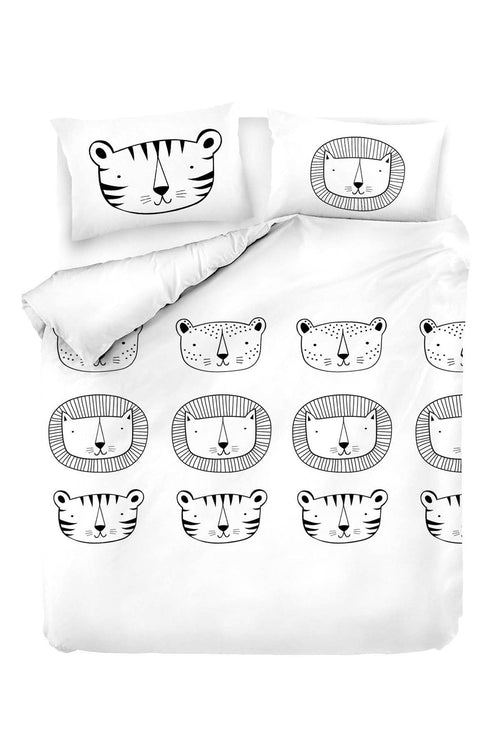 Asir Biancheria da letto per bambini di cotone, 4 pezzi Compari Multicolore, 200 x 220 cm