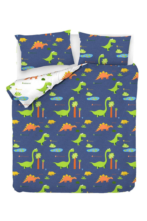 Asir Biancheria da letto per bambini di cotone, 4 pezzi Dinolar Multicolore, 200 x 220 cm