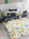 Asir Biancheria da letto per bambini di cotone, 4 pezzi Dinolar Multicolore, 200 x 220 cm