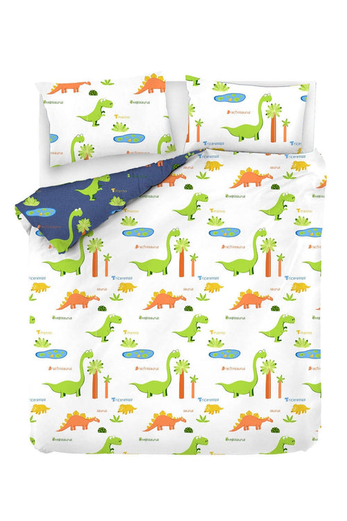 Asir Biancheria da letto per bambini di cotone, 4 pezzi Dinolar Multicolore, 200 x 220 cm