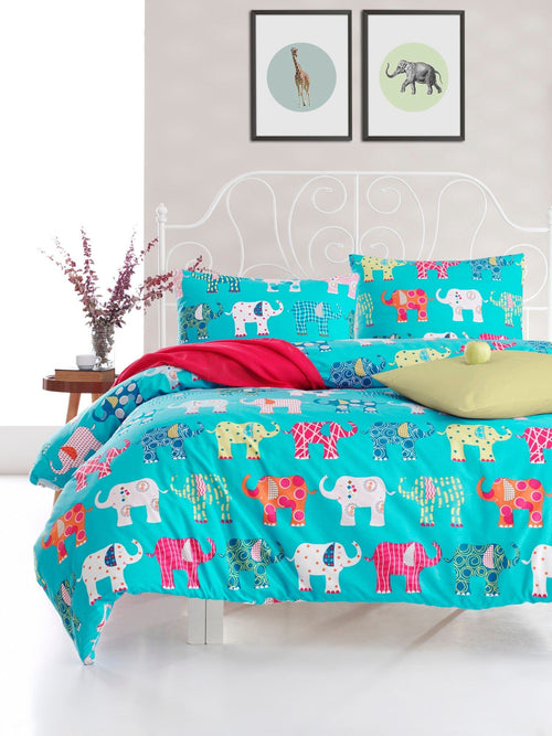 Asir Biancheria da letto per bambini di cotone, 4 pezzi Filika Multicolore, 200 x 220 cm
