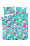 Asir Biancheria da letto per bambini di cotone, 4 pezzi Filika Multicolore, 200 x 220 cm