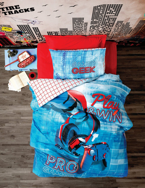 Asir Biancheria da letto per bambini di cotone, 4 pezzi Game Multicolore, 160 x 220 cm
