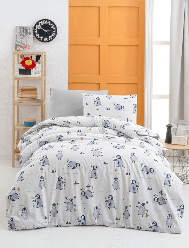 Asir Biancheria da letto per bambini di cotone, 4 pezzi Happy Multicolore, 160 x 220 cm