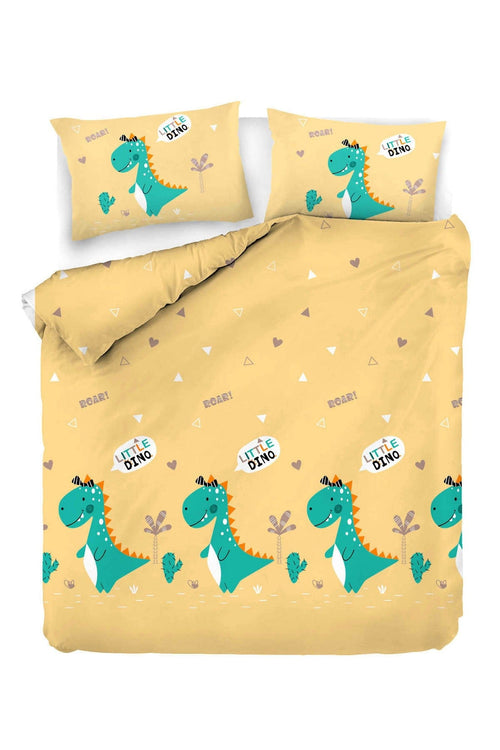 Asir Biancheria da letto per bambini di cotone, 4 pezzi Little Dino Multicolore, 200 x 220 cm