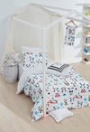 Asir Biancheria da letto per bambini di cotone, 4 pezzi Love Pandas Multicolore, 160 x 220 cm