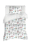 Asir Biancheria da letto per bambini di cotone, 4 pezzi Love Pandas Multicolore, 160 x 220 cm