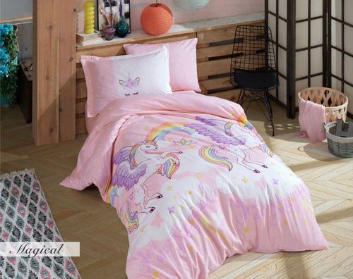 Biancheria da letto per bambini di cotone, 4 pezzi Magical Multicolore, 160 x 220 cm