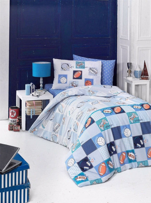 Asir Biancheria da letto per bambini di cotone, 4 pezzi Play Multicolore, 160 x 220 cm