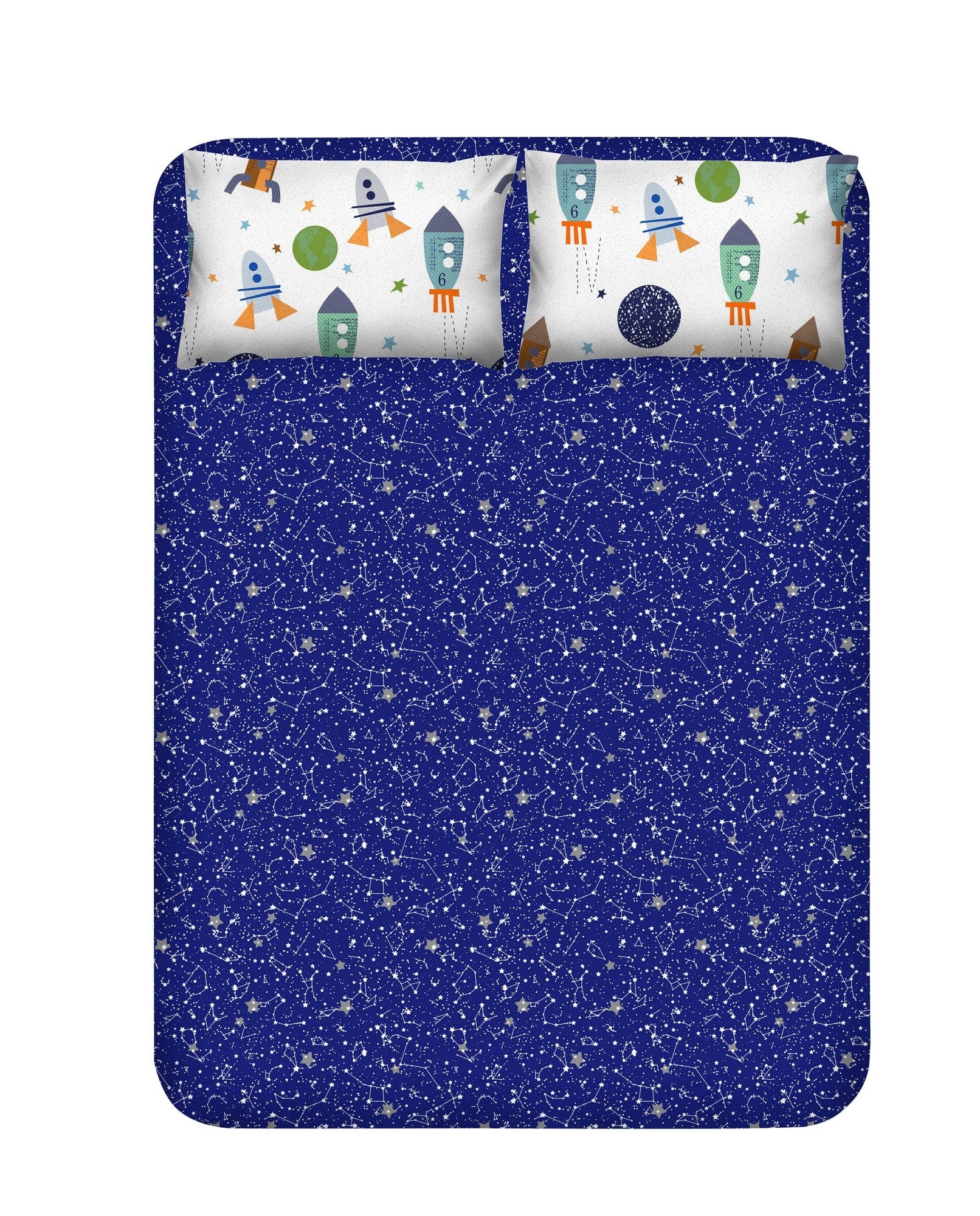 Asir Biancheria da letto per bambini di cotone, 4 pezzi Spacex Multicolore, 240 x 260 cm