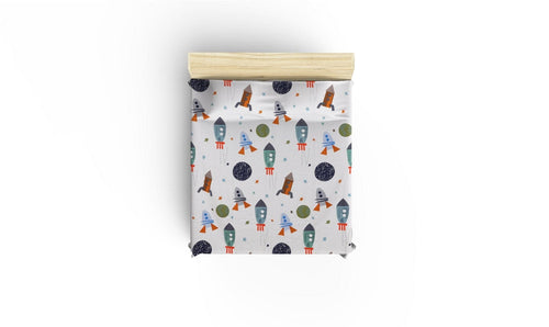 Asir Biancheria da letto per bambini di cotone, 4 pezzi Spacex Multicolore, 240 x 260 cm