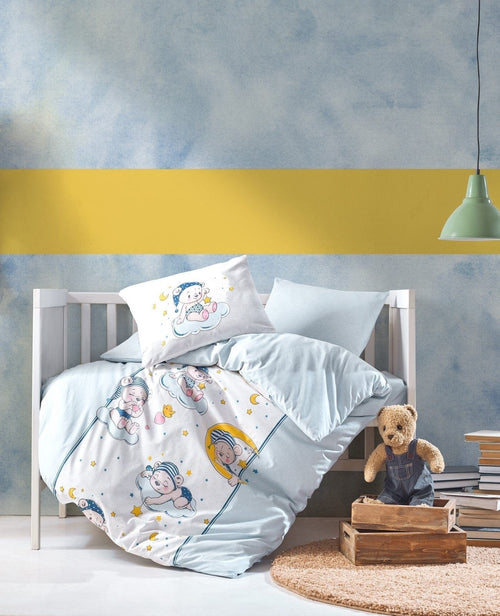 Biancheria da letto per bambini Ranforce di cotone, 4 pezzi Bear Multicolore, 100 x 150 cm