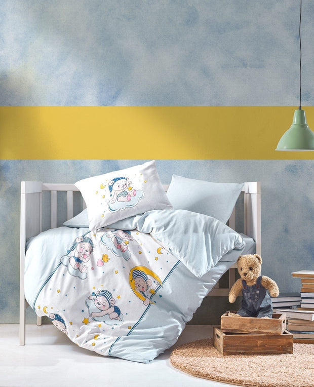 Biancheria da letto per bambini Ranforce di cotone, 4 pezzi Bear Multicolore, 100 x 150 cm