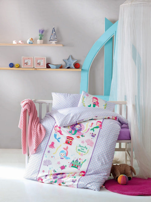 Asir Biancheria da letto per bambini Ranforce di cotone, 4 pezzi Deniz Multicolore, 100 x 150 cm