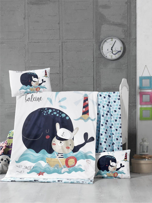 Asir Biancheria da letto per bambini Ranforce di cotone, 4 pezzi Fisher Multicolore, 100 x 150 cm