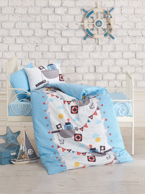 Asir Biancheria da letto per bambini Ranforce di cotone, 4 pezzi Gemici Multicolore, 100 x 150 cm