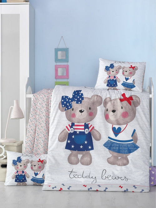 Asir Biancheria da letto per bambini Ranforce di cotone, 4 pezzi Lovers Multicolore, 100 x 150 cm