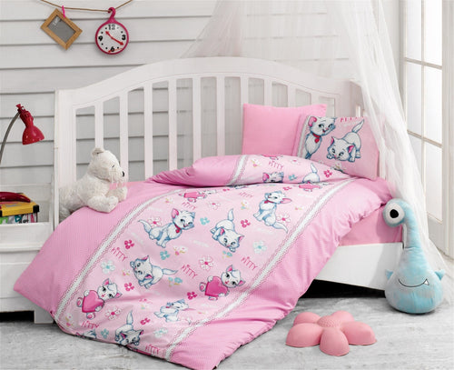 Asir Biancheria da letto per bambini Ranforce di cotone, 4 pezzi Myav Multicolore, 100 x 150 cm