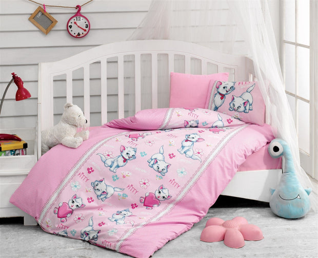 Asir Biancheria da letto per bambini Ranforce di cotone, 4 pezzi Myav Multicolore, 100 x 150 cm