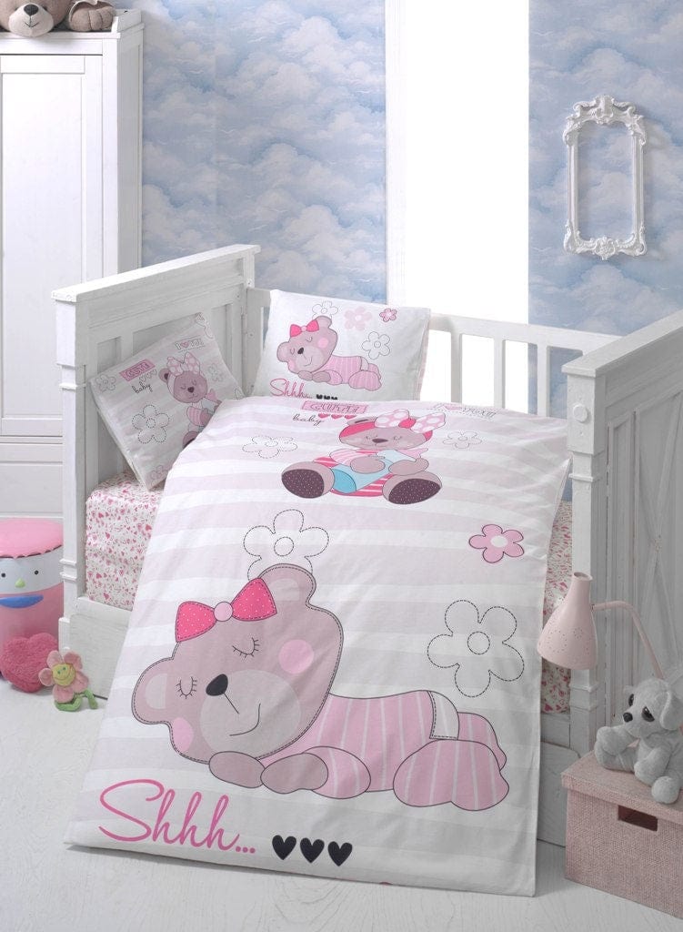 Biancheria da letto per bambini Ranforce di cotone, 4 pezzi Sleep Multicolore, 100 x 150 cm