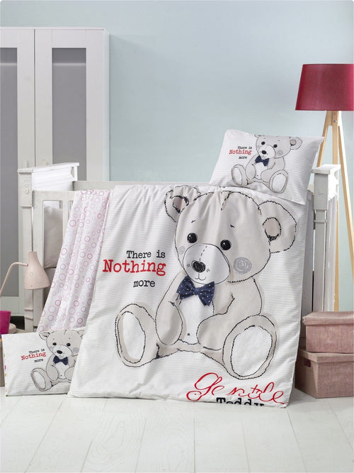 Asir Biancheria da letto per bambini Ranforce di cotone, 4 pezzi Teddy Multicolore, 100 x 150 cm