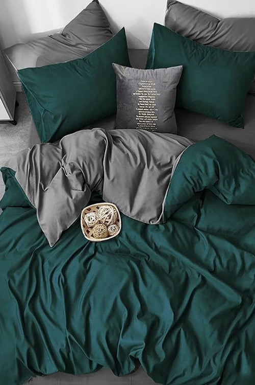 Hillkar Global Biancheria Da Letto Ranforce di cotone Aqua Blu, 200 x 220 cm
