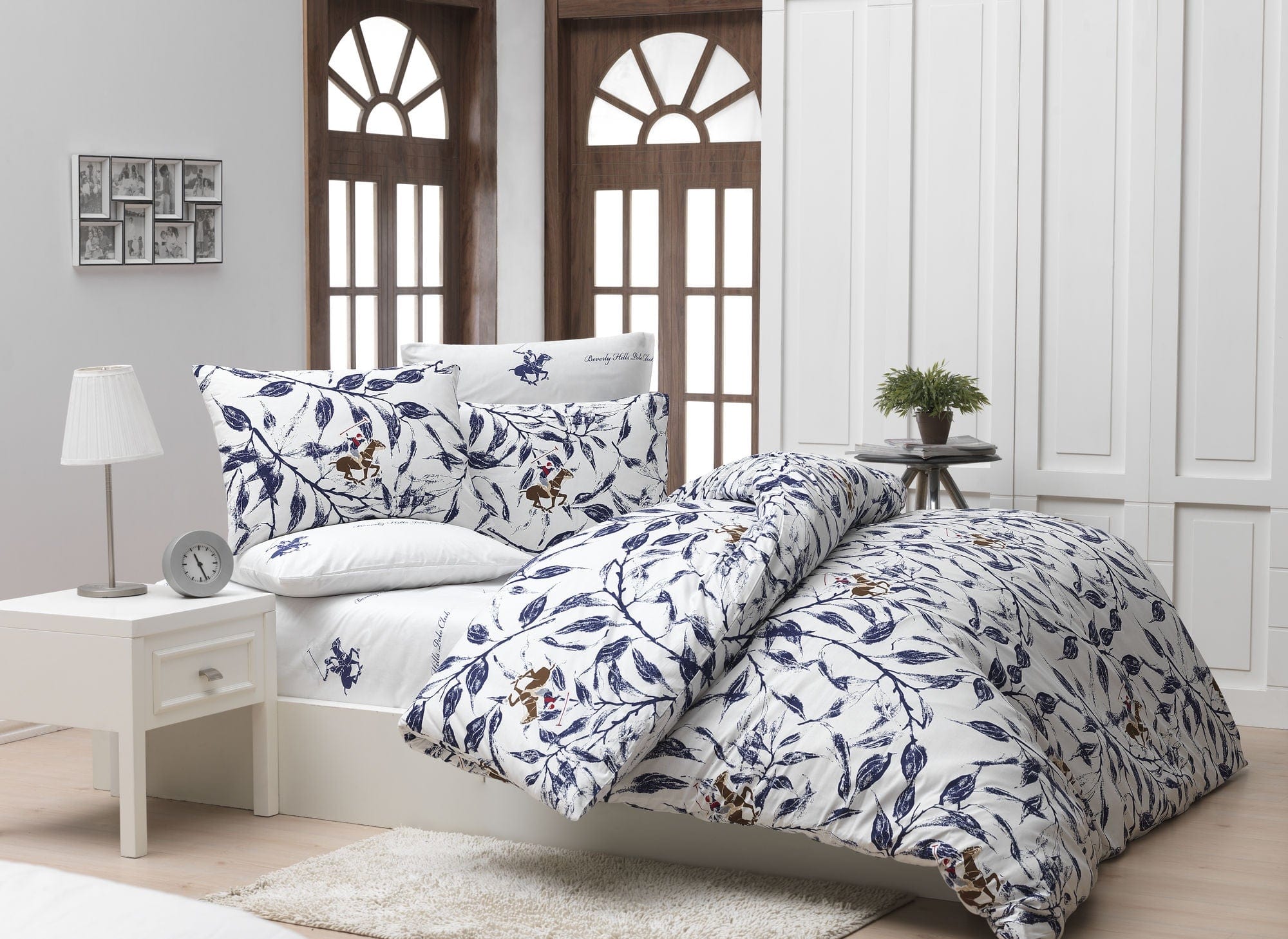 Biancheria Da Letto Ranforce di cotone Beverly Hills Polo Club BHPC 005 Blu, 200 x 220 cm