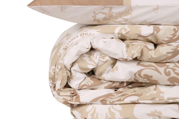 Asir Biancheria Da Letto Ranforce di cotone Beverly Hills Polo Club BHPC 024 Crema, 200 x 220 cm