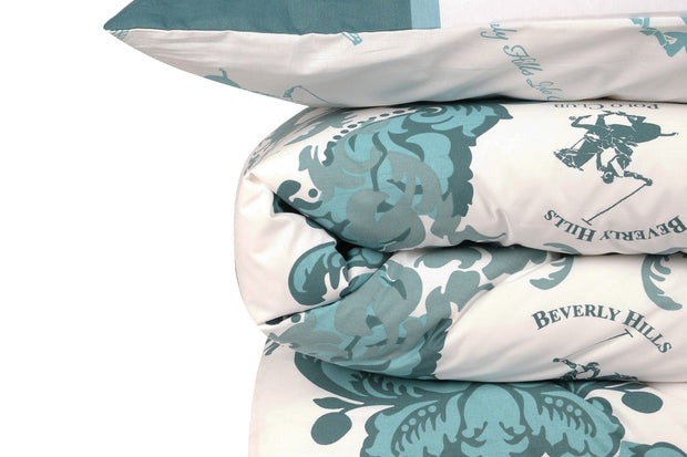 Asir Biancheria Da Letto Ranforce di cotone Beverly Hills Polo Club BHPC 024 Verde, 200 x 220 cm
